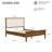 Eirene Farmhouse Solid Wood Platform Bed With Boucle Upholstered Headboard-124845300-124845301