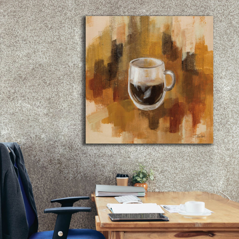 «Epic Graffiti» «Abstract Coffee 3» par Silvia Vassileva, art mural sur toile, 37 po x 37 po, H 37 po x l 37 po