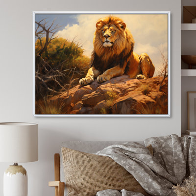 Lion en plein air II, reproduction d'art sur toile