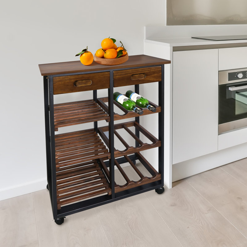 Solid Wood Kitchen Cart