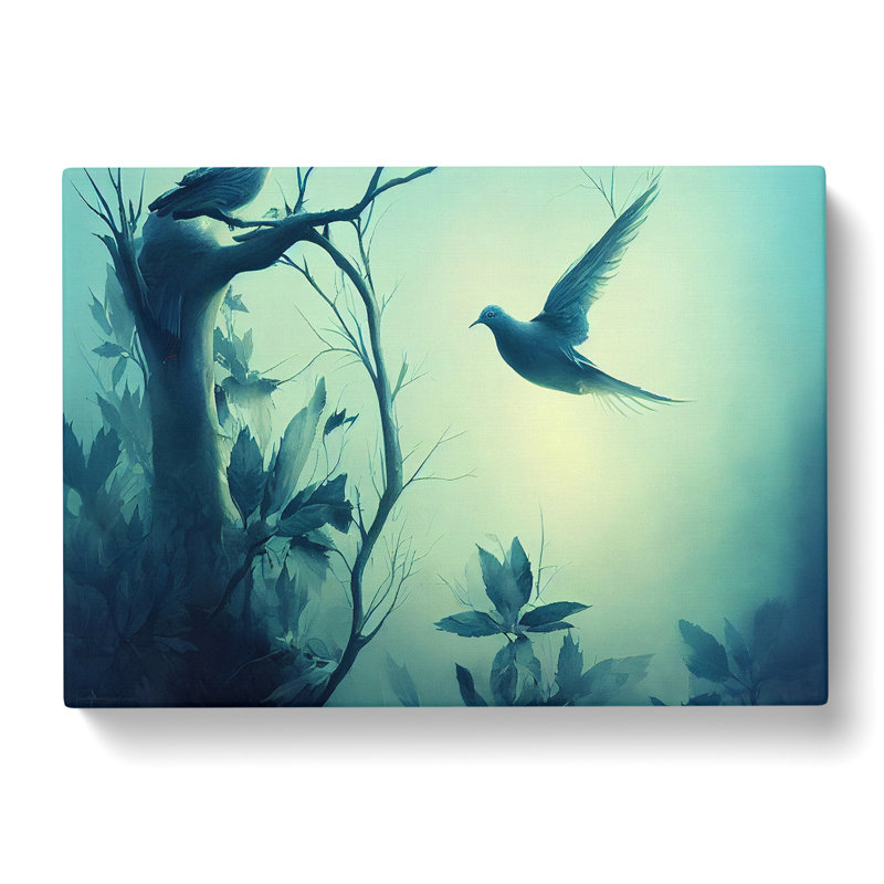 Beguiling Dove Bird - Wrapped Canvas, 50cm H x 76cm W x 3cm D