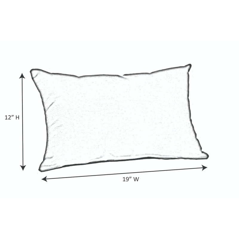 Casual Cushion Outdoor Lumbar Pillow, Sunbrella Fade & Water Resistant for Patio Furniture & Porch Swings, Reversible
