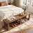 70" Solid Wood Entryway Bench
