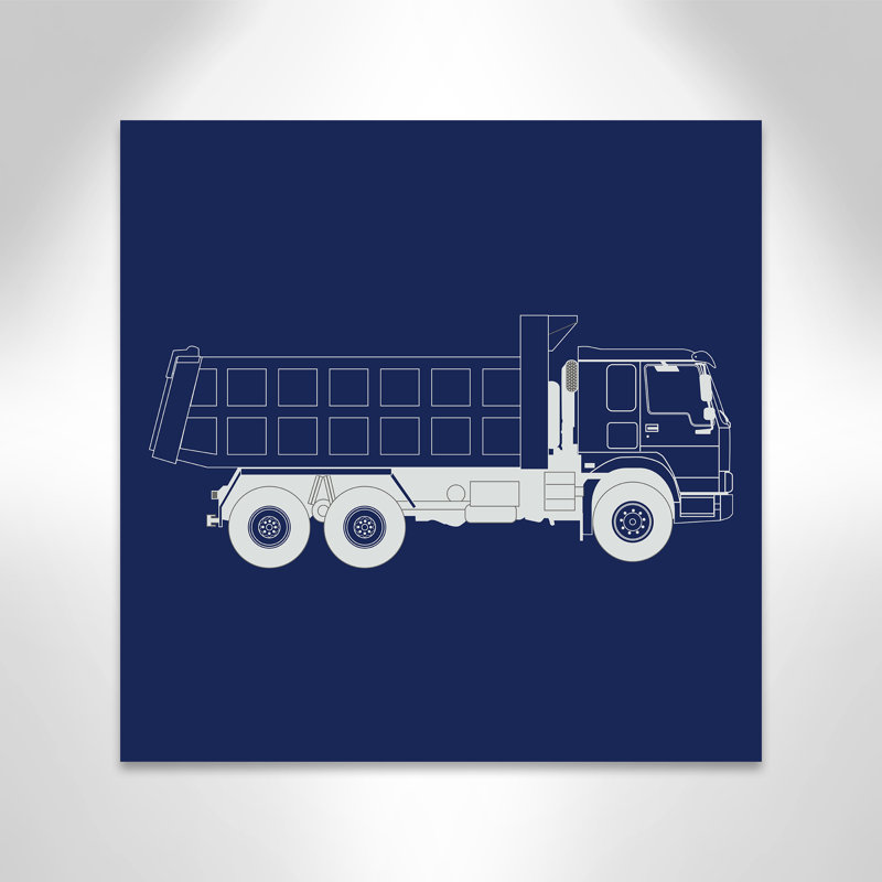 Camions, camions, art sur toile 3 ', H 24 po x l 24 po x P 1,5 po