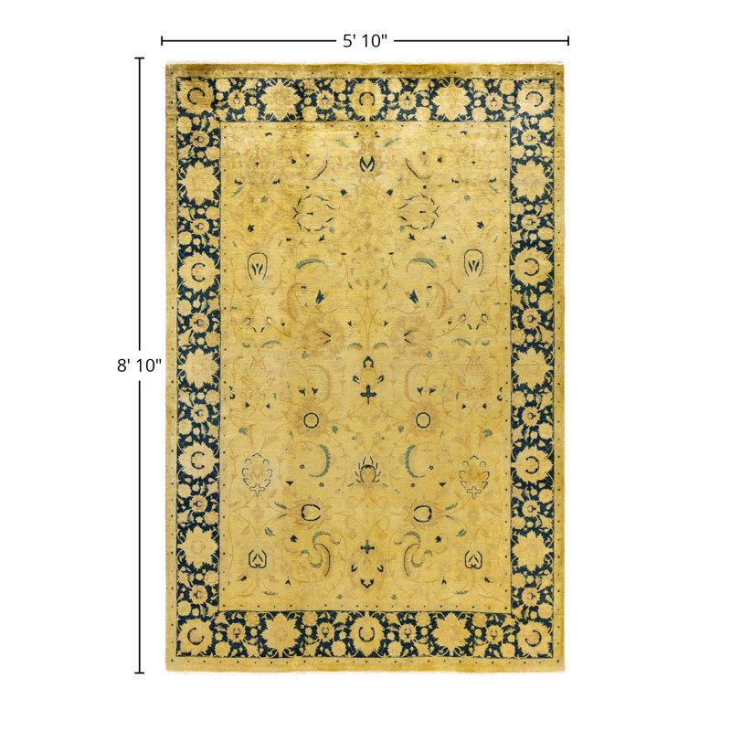 Huckstep One-of-a-Kind 5' 10" X 8' 10" Wool Area Rug Gold