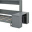 Grand lit escamotable avec bureau, tablettes et armoires