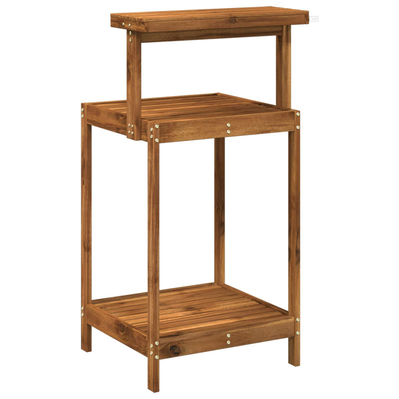 Solid Wood Potting Bench, Walnut, 48.5cm W