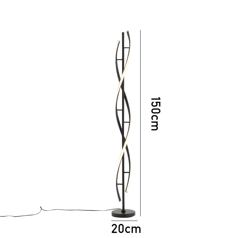Knopf 150cm LED Novelty Floor Lamp, Black