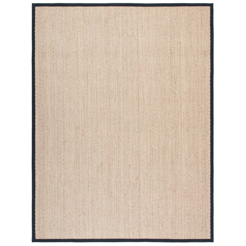 Hervey Bay Natural/Black Area Rug, Rectangle 3' x 5'