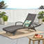 Chaise longue en osier avec accoudoirs Pe
