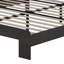 Structure de lit plateforme silencieuse en bois avec rangement généreux sous le lit, aucun sommier nécessaire