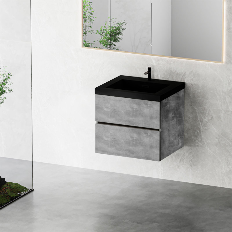 24" Floating Bathroom Vanity With Sink