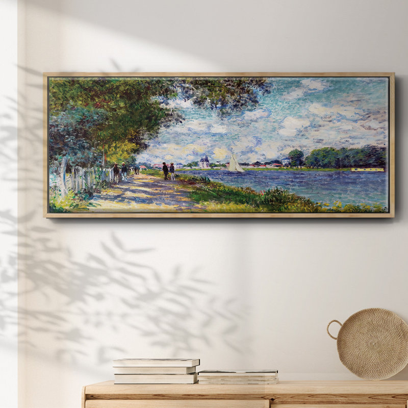 La seine à Argenteuil, 1875 - toile encadrée, H 24 po x l 60 po
