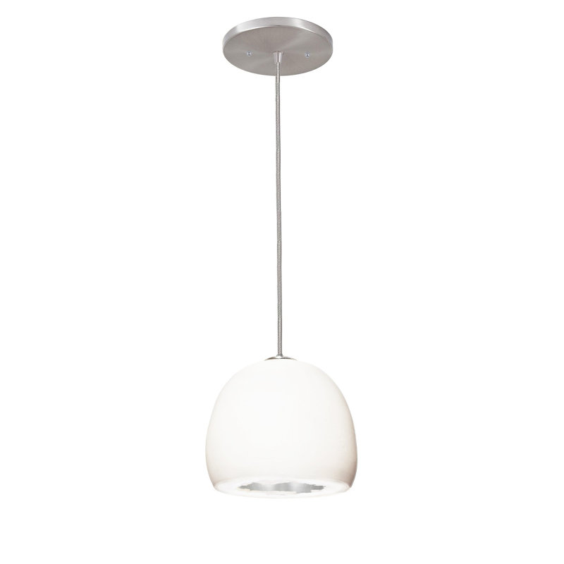 Geode 1 - Light Pendant, Nickel, Matte White/Silver