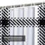 Rideau de douche noir et blanc avec 12 crochets Buffalo-1015871514