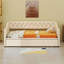 Structure de lit de jour rembourrée en velours avec couchette extensible Elegant-150003829