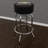Swivel Upholstered Counter Stool with Metal Frame