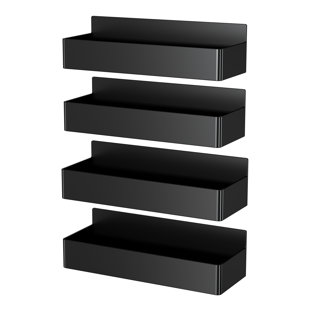  4 pièces étagère à épices pour réfrigérateur magnétique, plastique, sans perforation