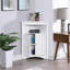 Armoire de buffet, armoire de coin, armoire de coin de plancher de salle de bain avec portes et tablettes, cuisine, salon, armoire de rangement autoportante pour salle de bain-1952869085
