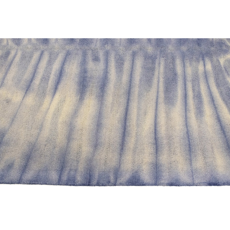 Tapis moderne touffeté à la main mauve-bleu marine 5 pi x 8 pi Rectangle Maeta