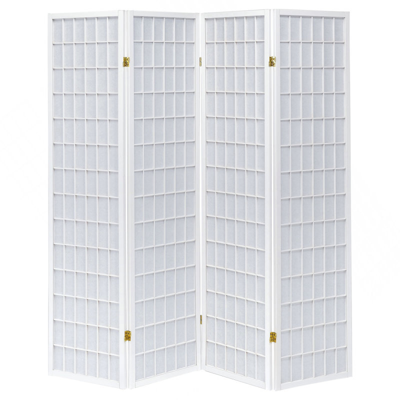 Paravent pliable 4 panneaux Sartre, Blanc