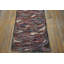 Colorful Antique American Folk Art Crazy Quilt Pattern Long Hallway Runner Rug