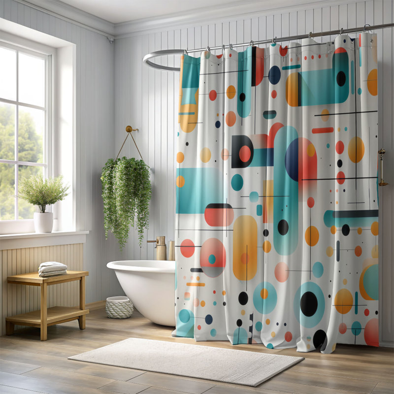 Rideau de douche Viorica, H 74 po x l 71 po