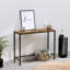 Console rustique - Conception mince, structure en métal robuste, utilisation multifonctionnelle, idéale pour les petits espaces, assemblage facile