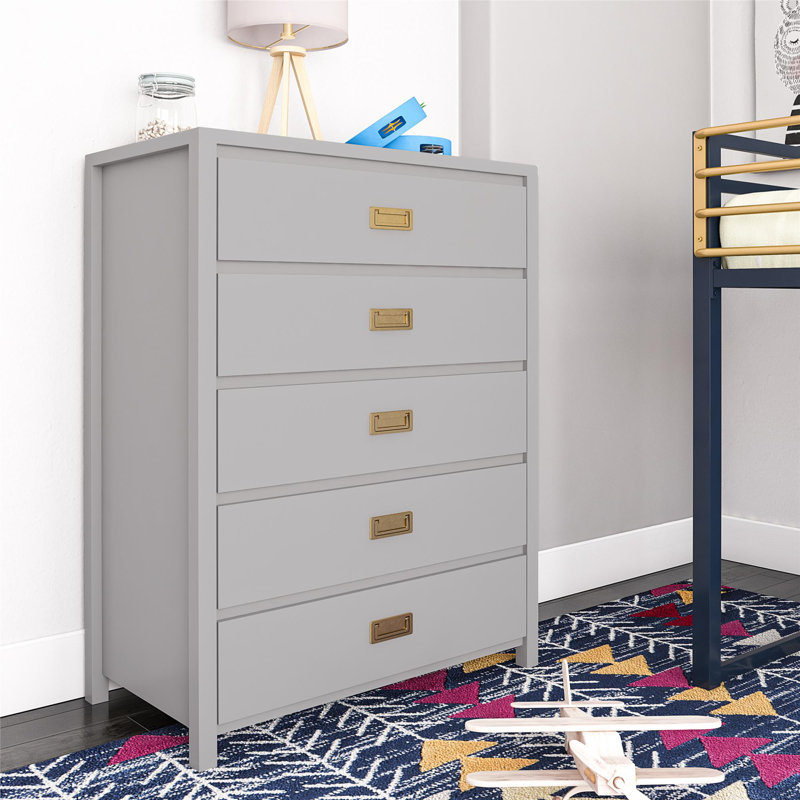 Haven Kids 5 - Drawer Chest, Dove Gray
