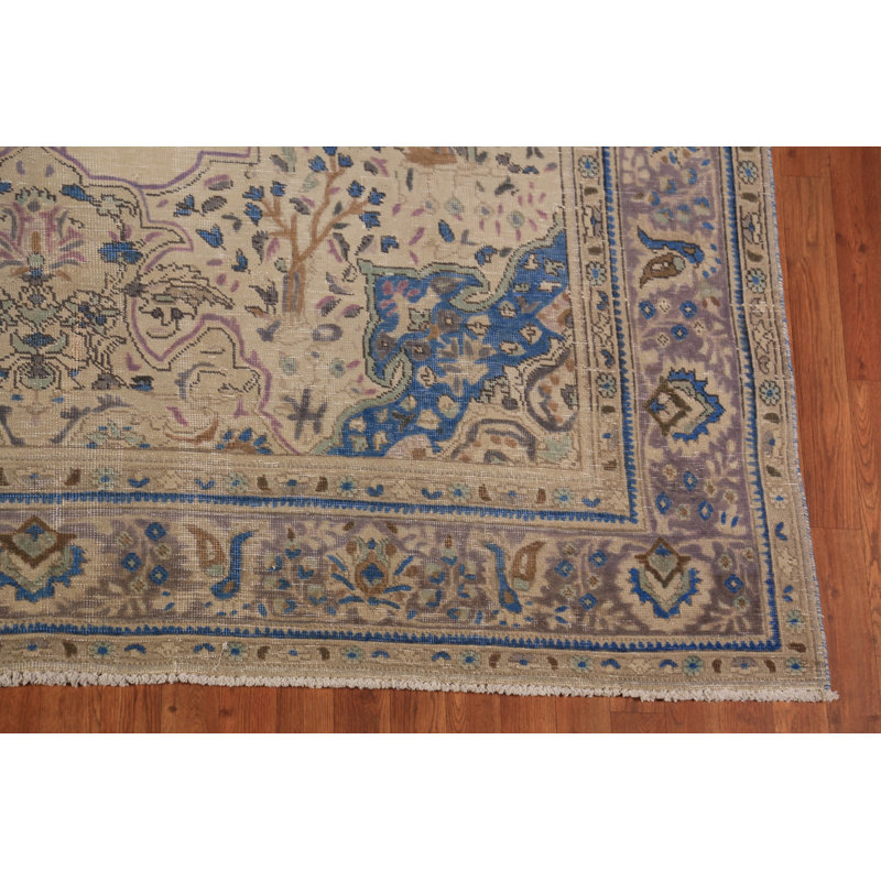Tapis traditionnel géométrique rétro 8 x 11