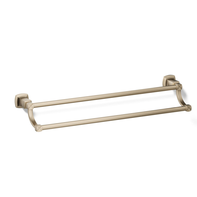 Margaux® Double 24" Wall Mounted Towel Bar, Vibrant Brushed Bronze