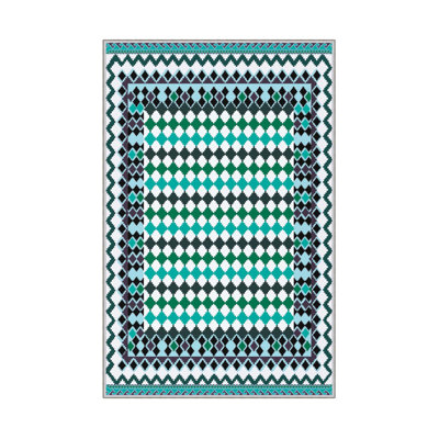Premium Hall Carpet (3.3 x 9.8 ft), 100% Polyester, 8 mm Pile Height | Antibacterial, Non-Slip PVC Dot Underside, 650 gr/m² | Machine Washable, 3D Digital Printing | Ideal for Living Room & Entryways, Durable & Stylish Design