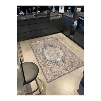 Tapis décoratif traditionnel lavable