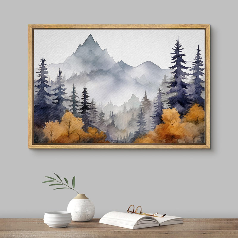 Paysage de forêt Woodland, Cadre flottant naturel, H 16 po x l 24 po