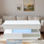 Table basse à plateau relevable avec compartiment caché, 2 tiroirs de rangement et lumières DEL réglables-571391705