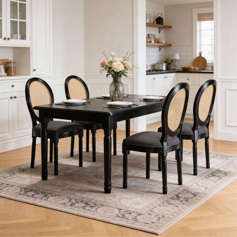 Ensemble de 2 chaises de salle à manger French Country, Gris foncé