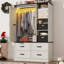 Armoire penderie H 73,00 po avec capteur de lumière, tiroirs et tringle-972838150