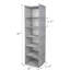 6 Tier Shelf Hanging Closet Organizer, Closet Hanging Shelf With 2 Sturdy Hooks For Storage, Foldable-770366331-770366334