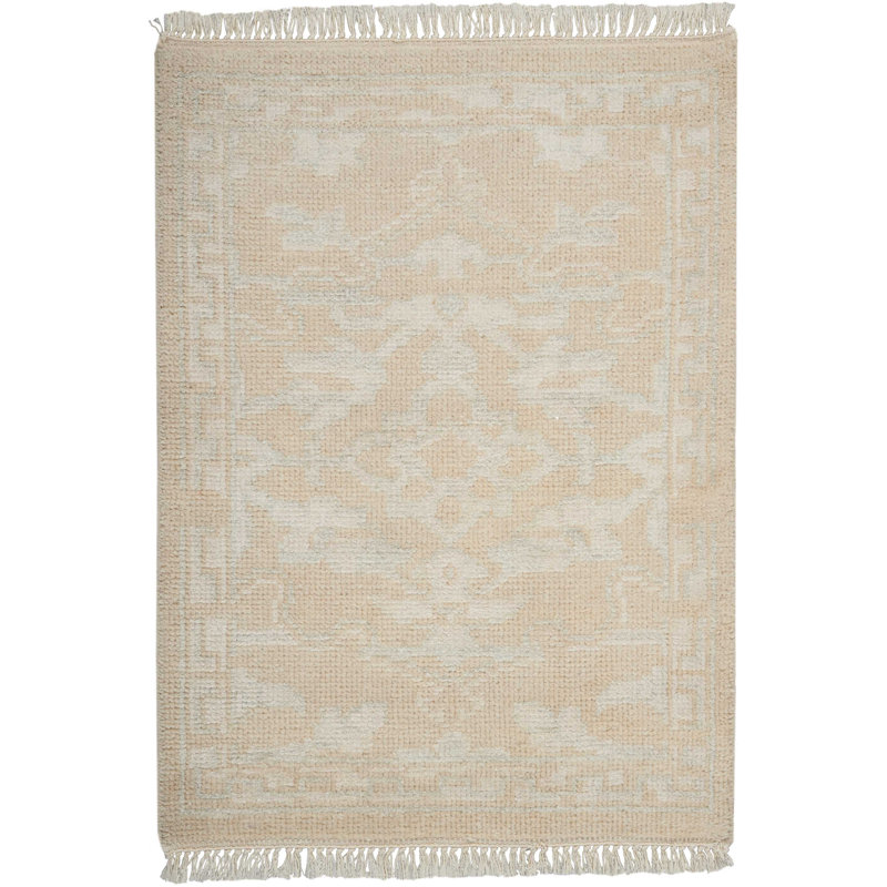 Tapis ivoire noué à la main Colman, Rectangle 2 pi 3 po x 3 pi