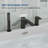 Single Handle Deck Mounted Roman Tub Faucet with Hand Shower & Swivel Spout-122811694