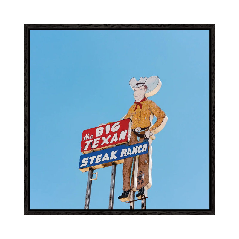 Big Texan by Bethany Young - Print on Canvas, 93.98cm H x 93.98cm W x 3.81cm D, Black Framed