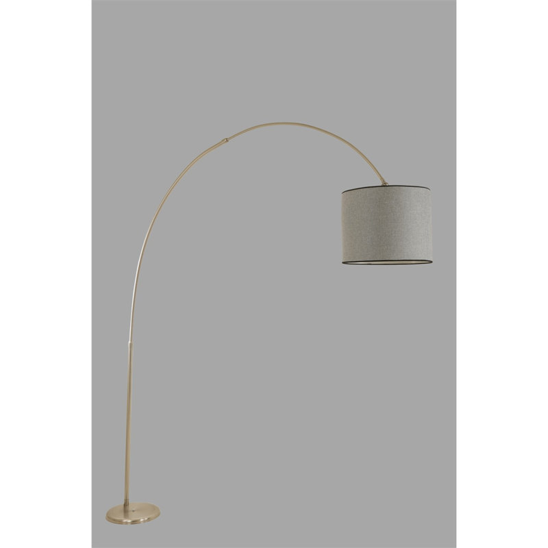 Demyiah 220cm Arched Floor Lamp, Chrome, Anthracite