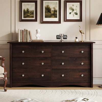 Modern Drawer Dresser With Anti-Tip Kit, Tall Wood Chest For Bedroom Or Living Room Storage