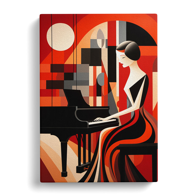 Piano Deco - No Frame Print, 76cm H x 50cm W x 3cm D