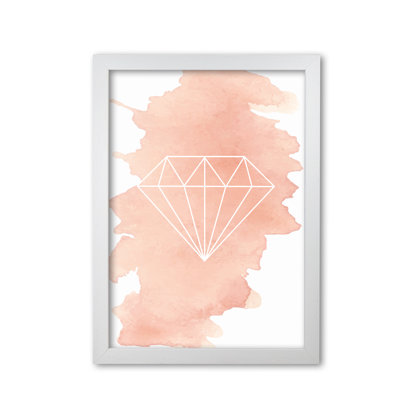 Geo Diamond Peach - Print