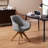 Brister 23" Blue Fabric And Natural Swivel Accent Arm Chair-2015706259-2135937671