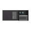 Rangement mural pour armoire de cuisine avec espace pour micro-ondes, 4 portes, tablettes de rangement intérieures, tablette ouverte et porte-vaisselle intégré Hasselt