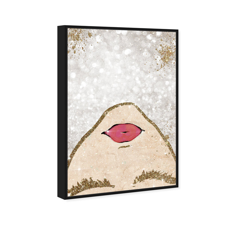 Sparkle Coveted Girl - Graphic Art Print on Canvas, 36" H x 24" W, Black Framed