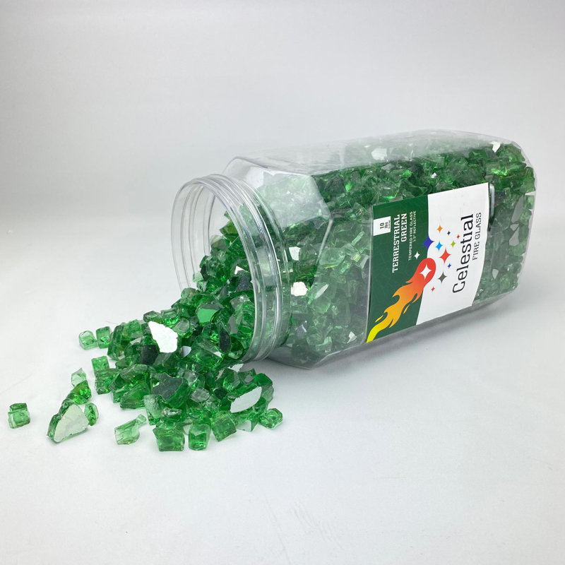 1/2 po d'épaisseur en verre trempé réfléchissant 10 lb, H 10,5 po x l 6 po x P 6 po, Vert terrestre