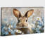 Art mural de lapin de Pâques GUTTATY, décoration murale de photos de lapin de Pâques au printemps, décoration murale de fleurs de lapin et de printemps, impressions de Pâques pour le salon, la chambre à coucher, la chambre d'enfant, la chambre de bébé prête à être suspendue 24 po x 36 po-1092277117